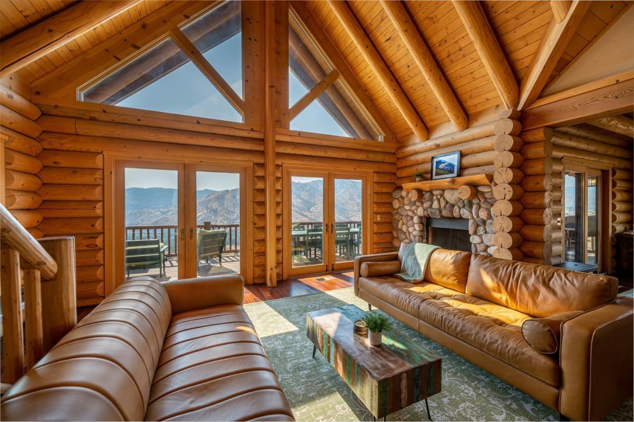 4 Kings Log Cabin 150 Acres Spectacular Views Three Rivers Eksteriør billede